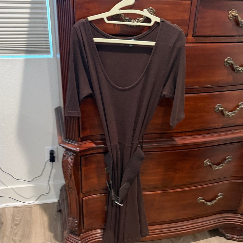 Forever Young Chocolate Long Sleeve Dress